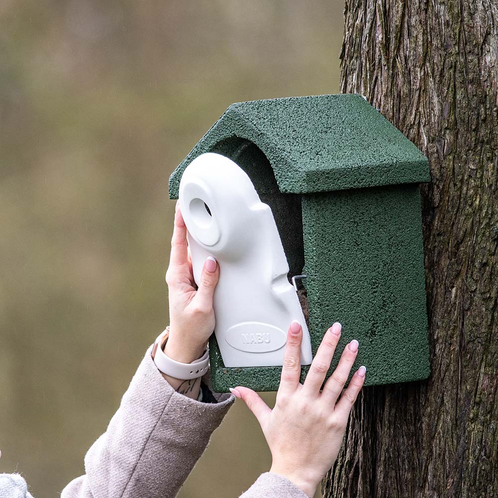 NABU Holzbeton-Nistkasten 32mm | Vogelhaus Holzbeton | NABU